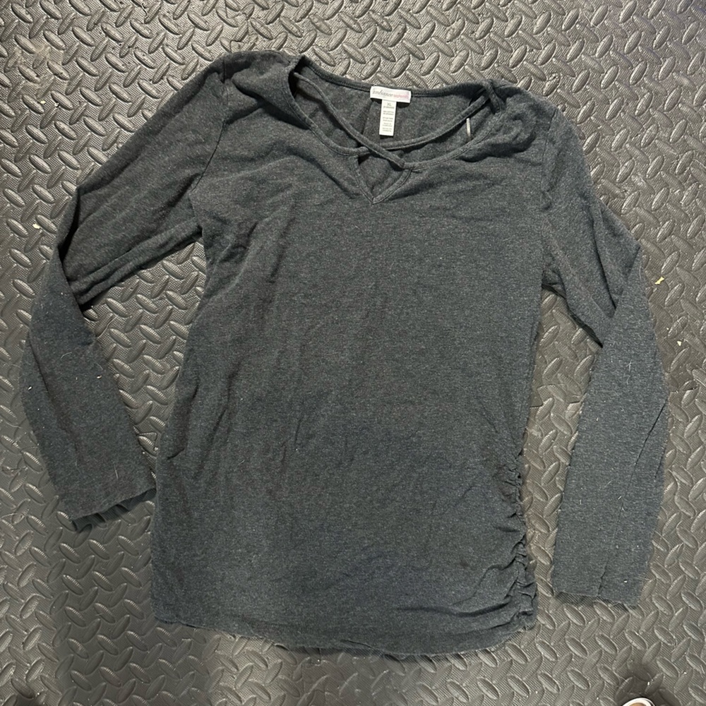 Maternity Charcoal Gray Top